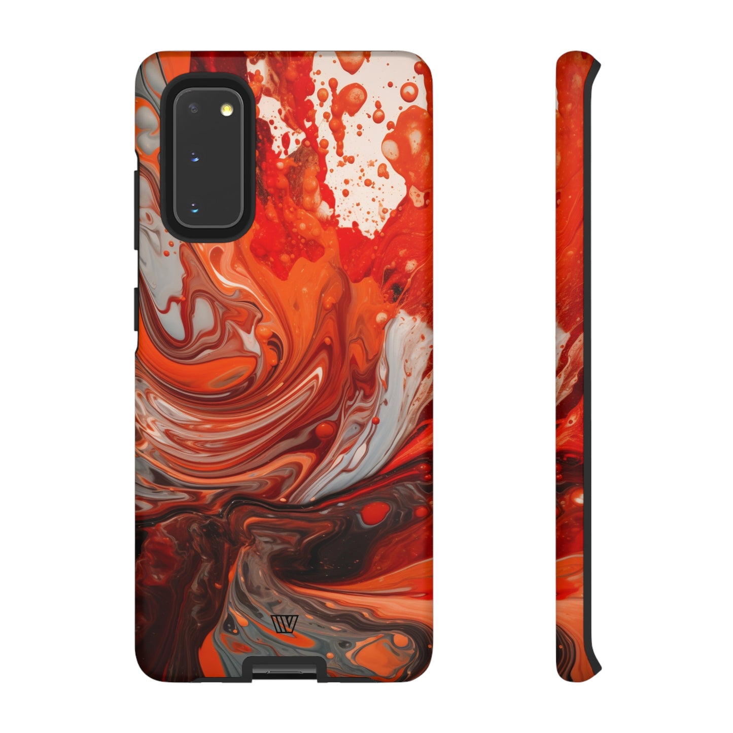 WHITE FIRE PAINT SWIRL | Tough Phone Case - Trovvve