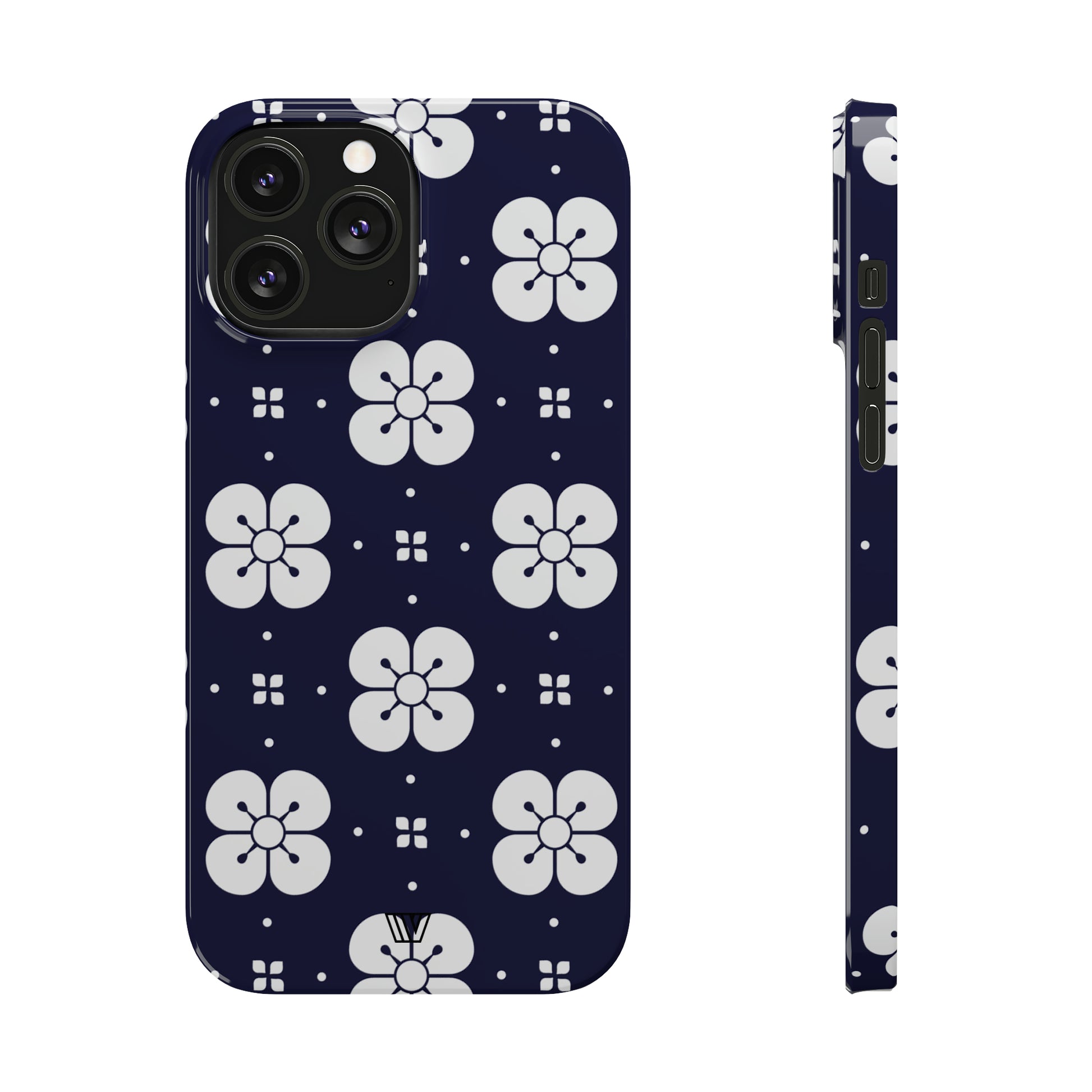 GEOMETRIC FLOWER BLUE | Slim iPhone Case - Trovvve