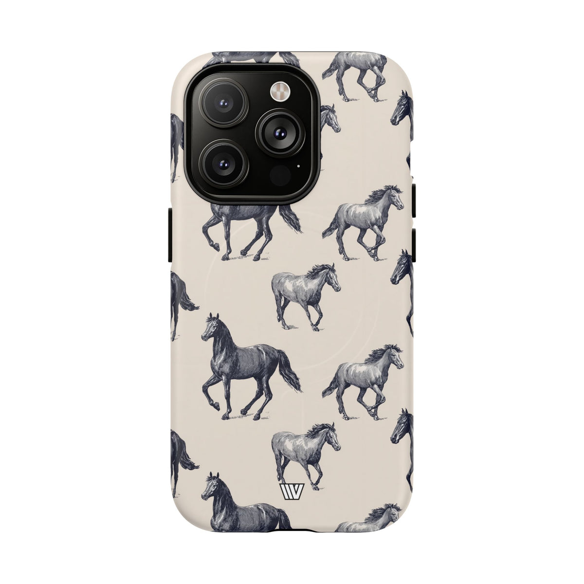 Horse Sketches MagSafe Tough iPhone Case – iPhone 14 Pro, Matte