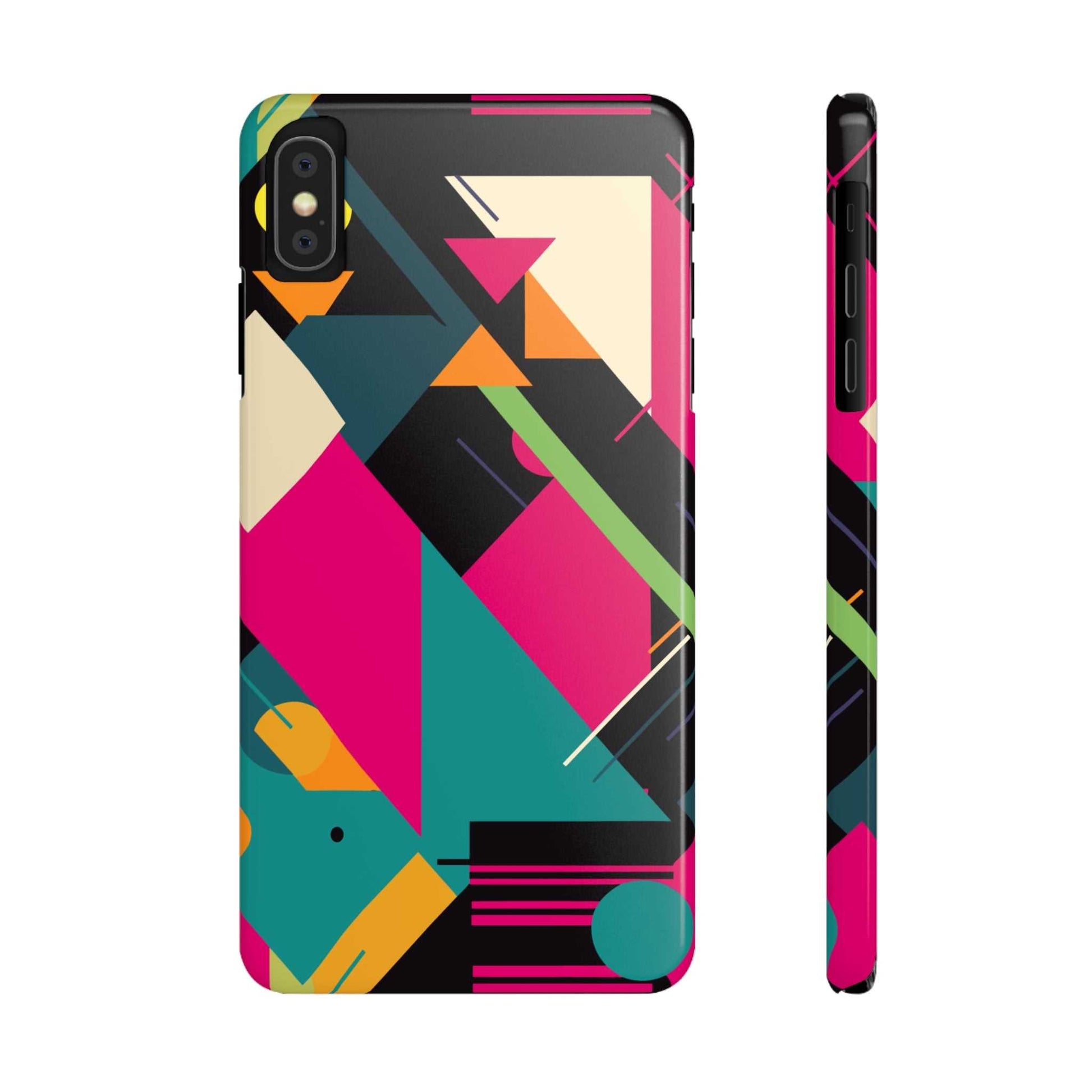 80s / 90s RETRO GEOMETRIC PATTERN | Slim iPhone Case - Trovvve