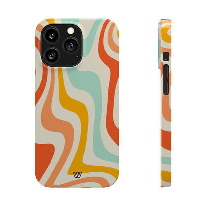 RETRO GROOVY SWIRLS | Slim iPhone Case - Trovvve