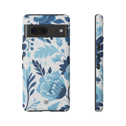 BLUE WHITE FLOWERS | Tough Phone Case - Trovvve