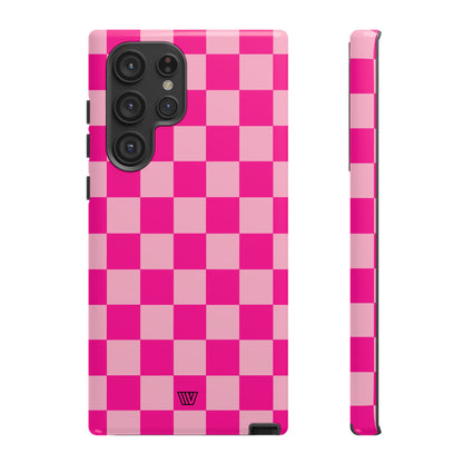 HOT PINK CHECKERBOARD | Tough Phone Case