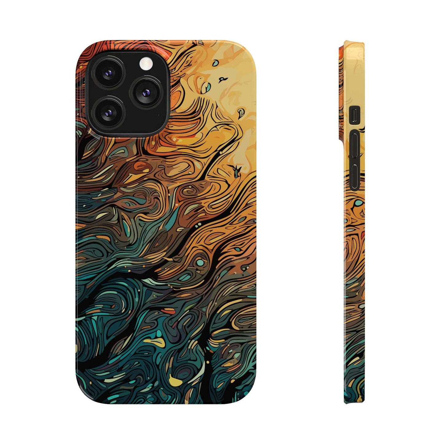 ABSTRACT FIRE SWIRL | Slim iPhone Case