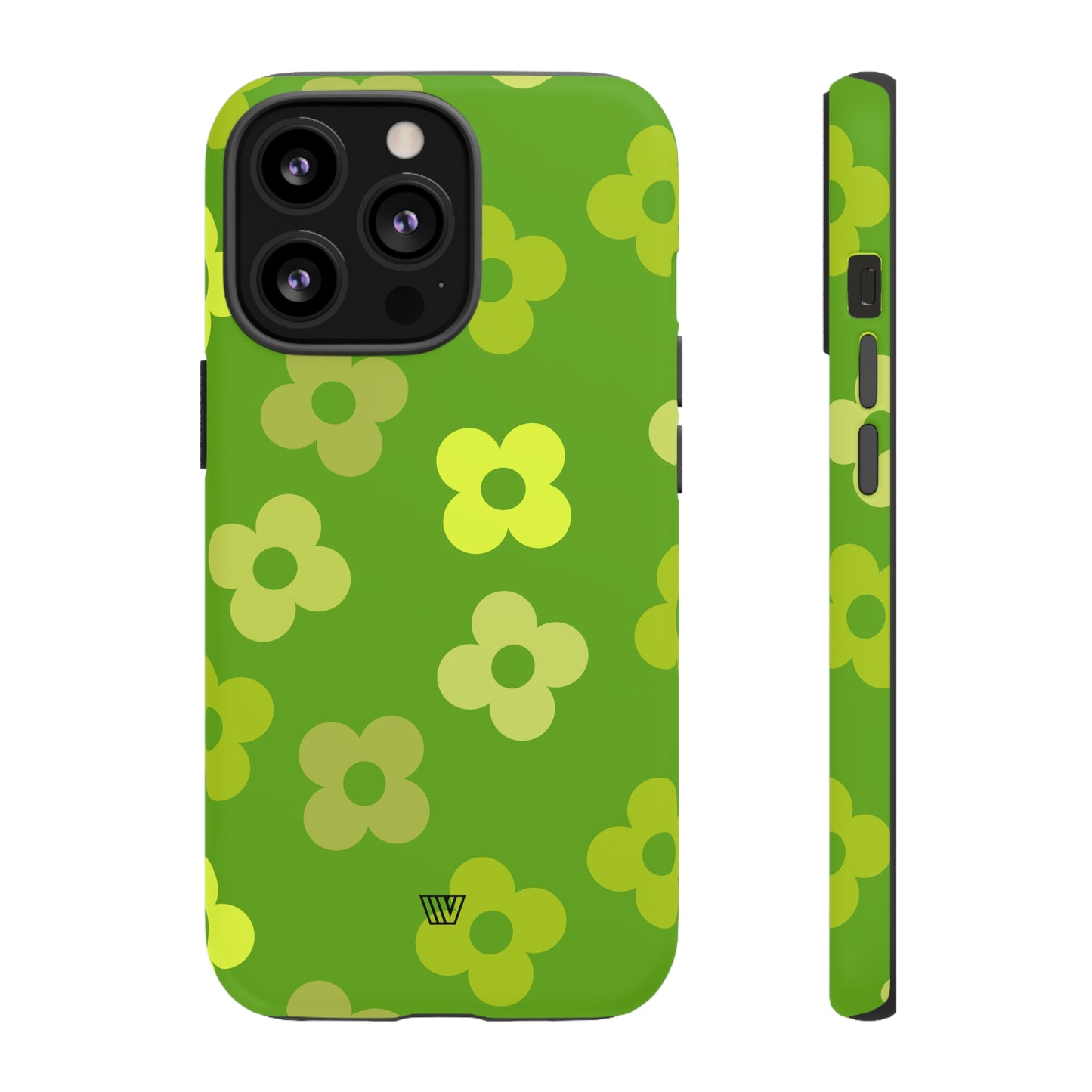 GREEN RETRO FLOWERS | Tough Phone Case - Trovvve