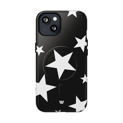 JET BLACK BOLD STARS | MagSafe Tough iPhone Case