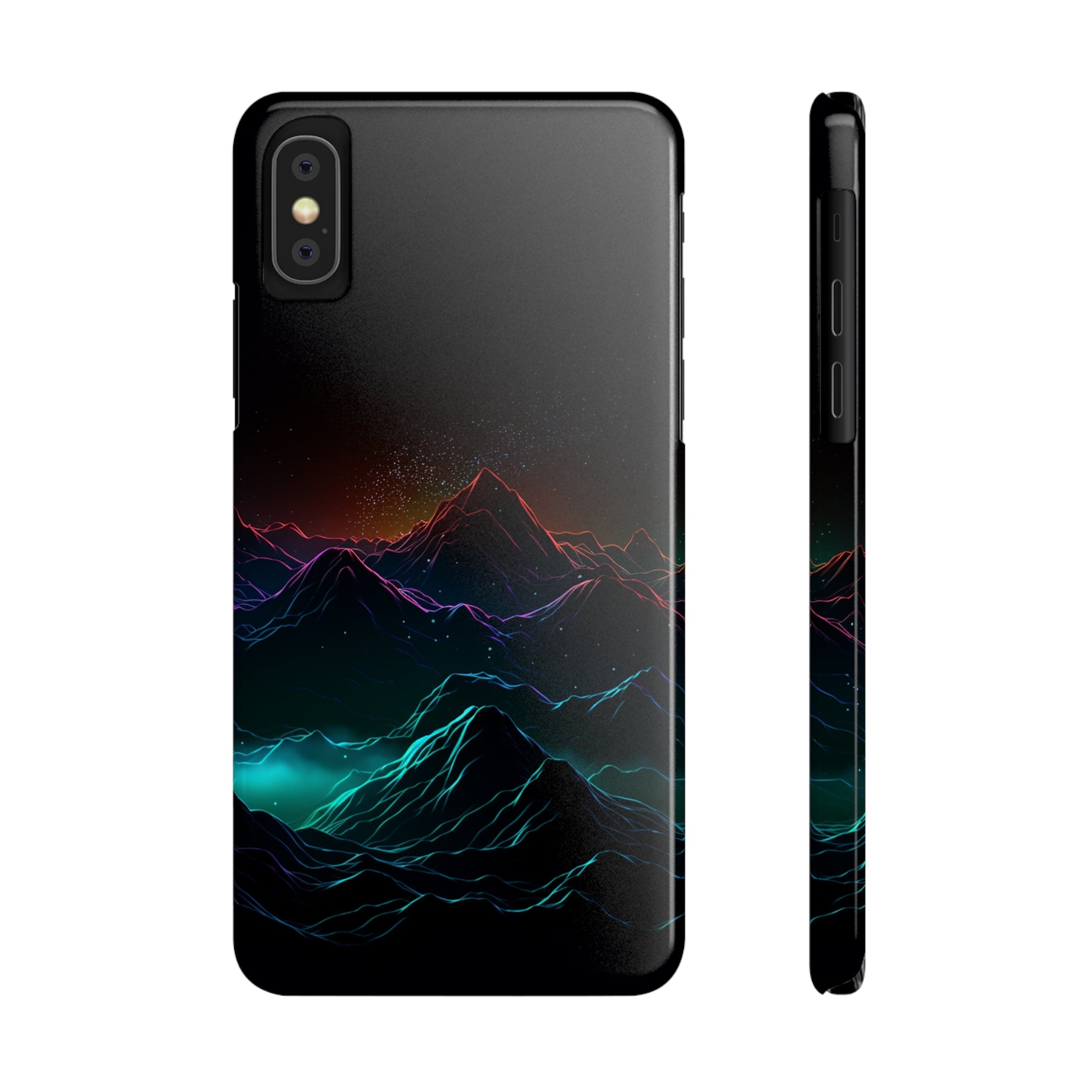 NEON MOUNTAINS | Slim iPhone Case - Trovvve