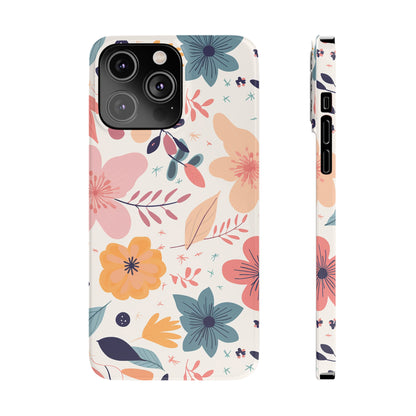 CUTE SUMMER FLOWER PATTERN | Slim iPhone Case - Trovvve