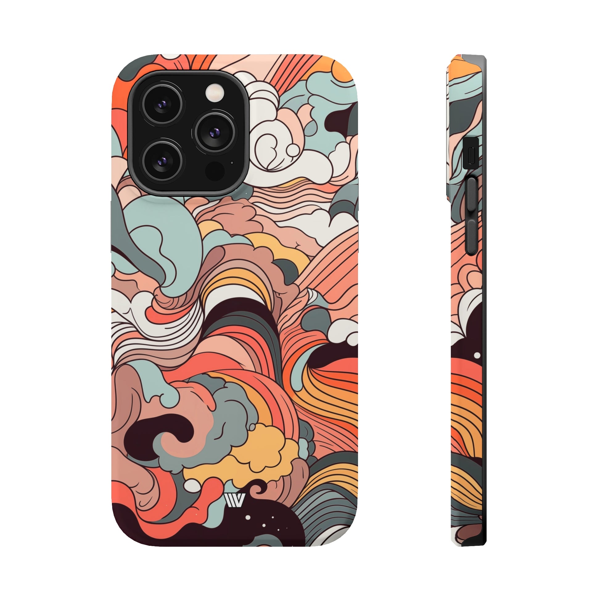 ABSTRACT DOODLE CLOUDS | MagSafe Tough iPhone Case - Trovvve