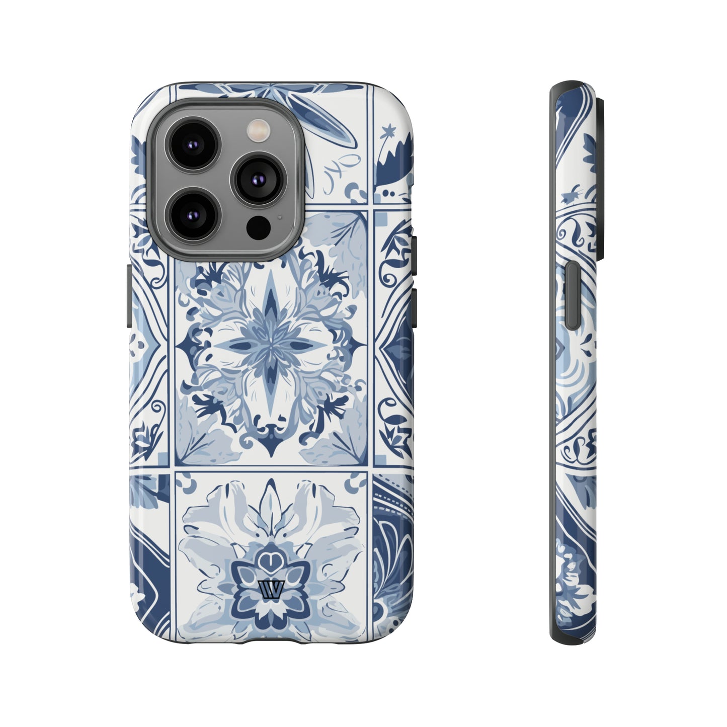 BLUE WHITE TILE | Tough Phone Case - Trovvve