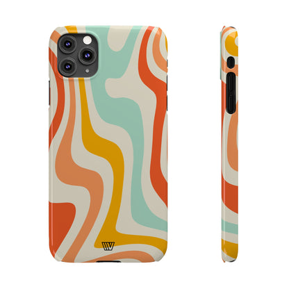 RETRO GROOVY SWIRLS | Slim iPhone Case - Trovvve