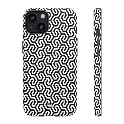 ABSTRACT INTERLOCKING PATTERN | Tough Phone Case