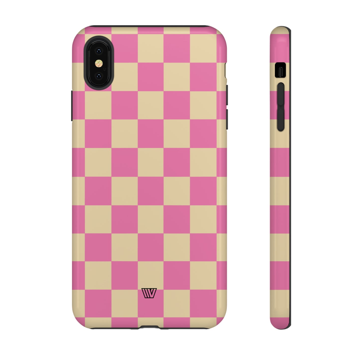 PINK TAN CHECKERBOARD | Tough Phone Case - Trovvve