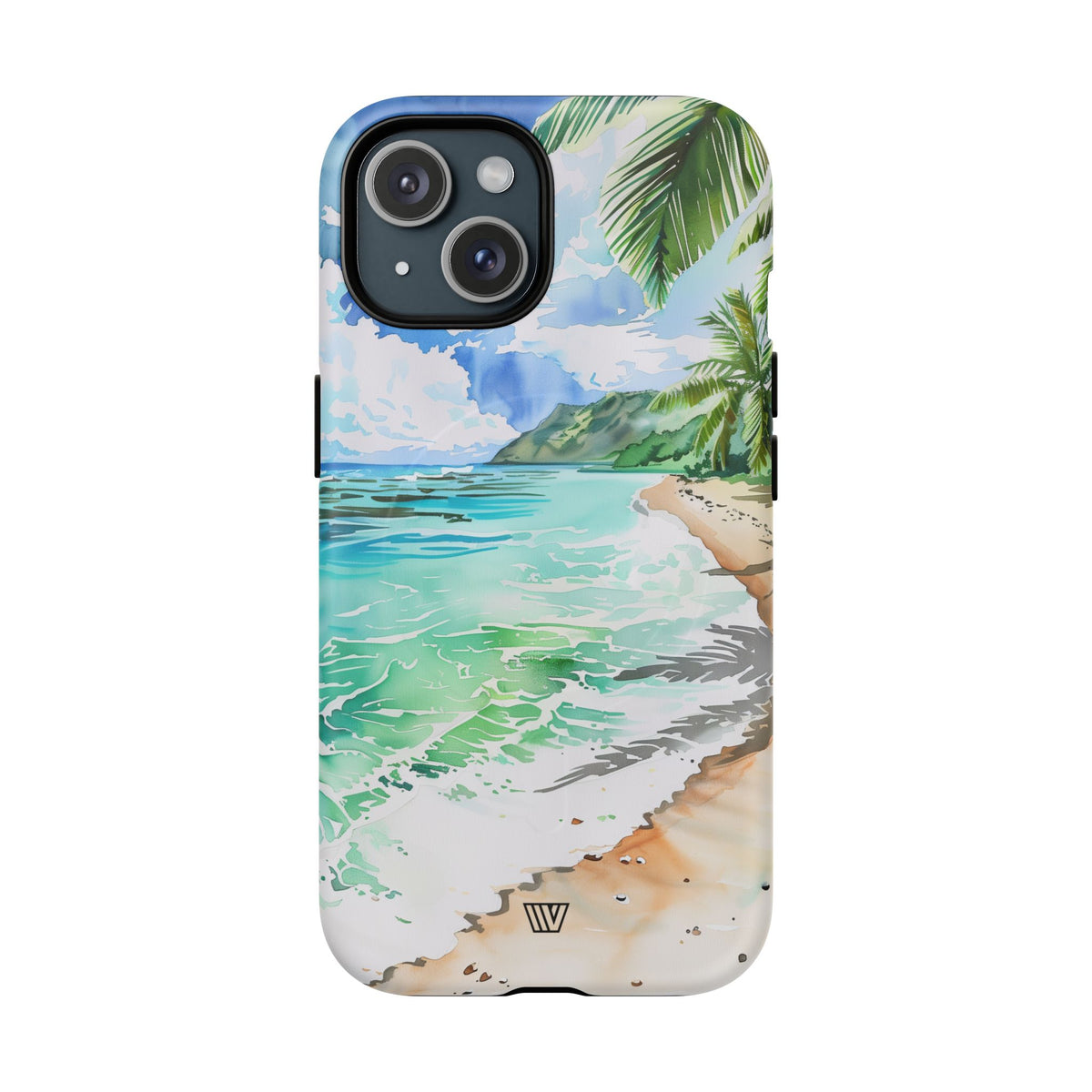 Watercolor Beach MagSafe Tough iPhone Case – iPhone 15, Matte