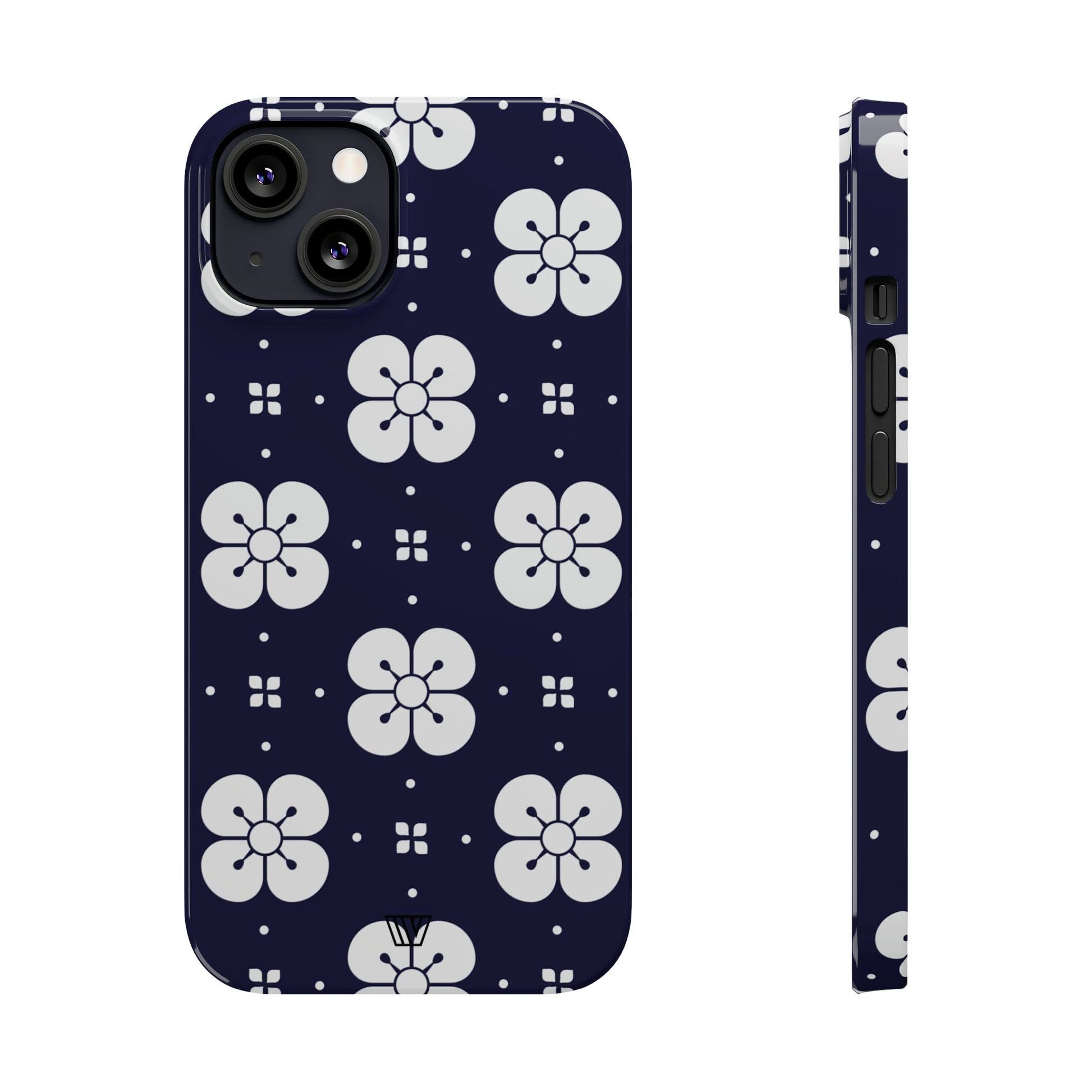 GEOMETRIC FLOWER BLUE | Slim iPhone Case - Trovvve