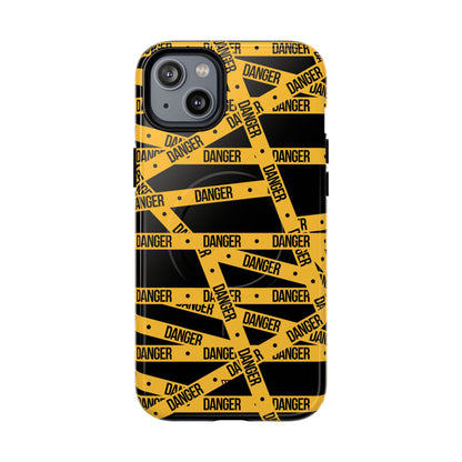 Danger Tape MagSafe Tough iPhone Case – iPhone 14 Plus, Glossy