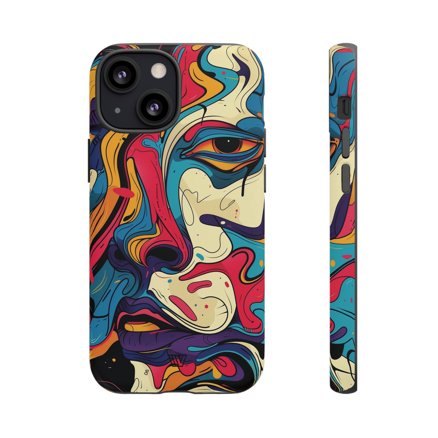 PAINT SWIRL FACE | Tough Phone Case