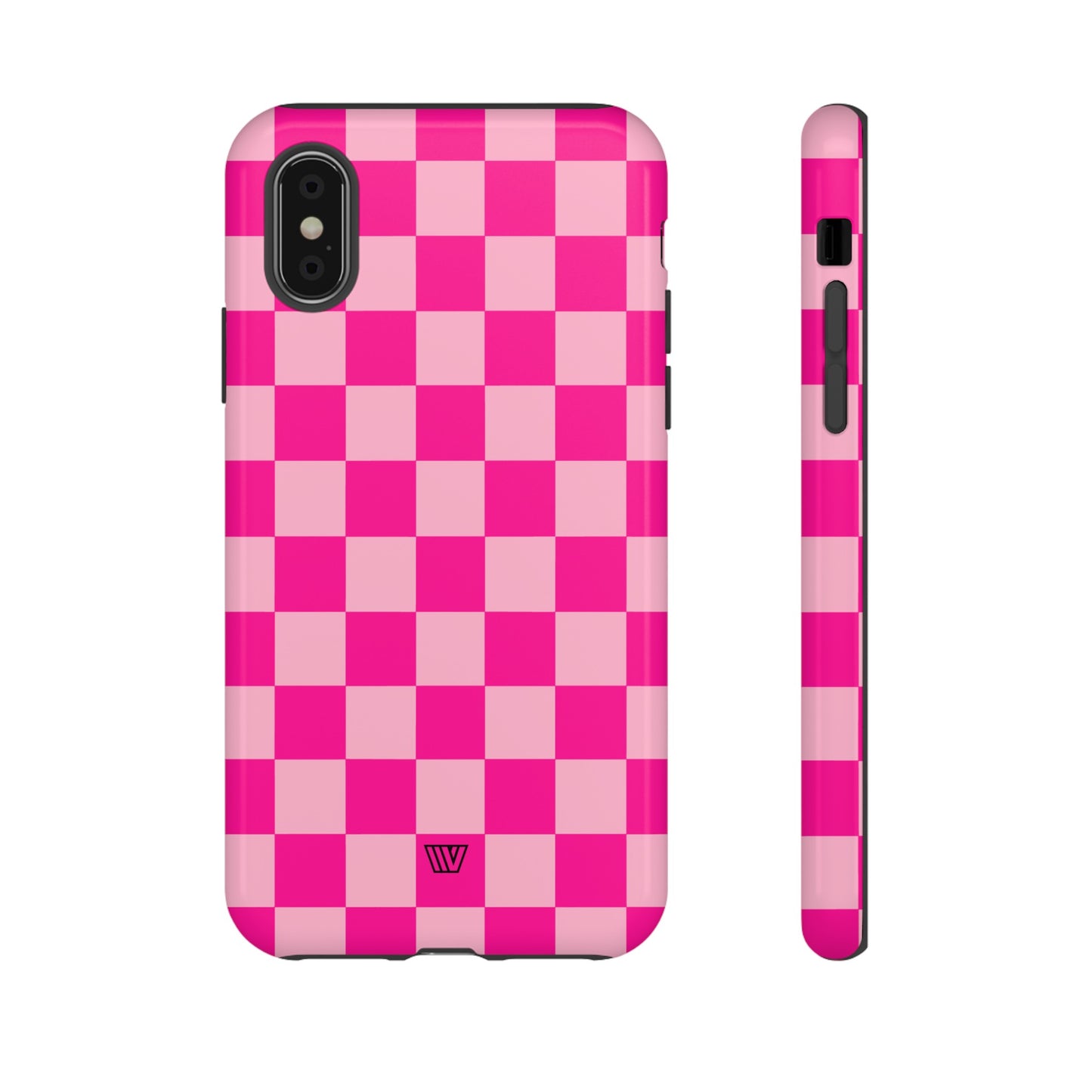 HOT PINK CHECKERBOARD | Tough Phone Case