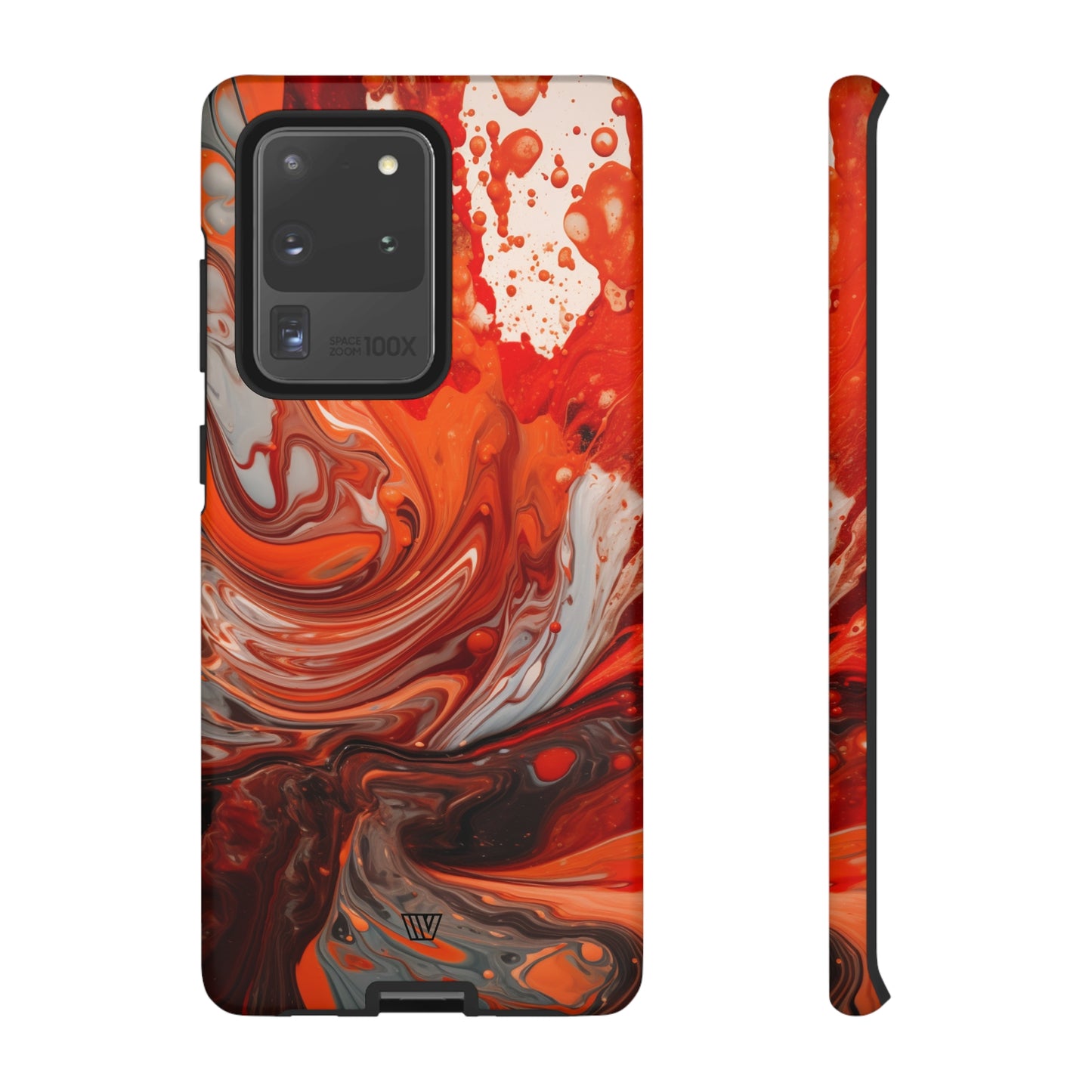 WHITE FIRE PAINT SWIRL | Tough Phone Case - Trovvve