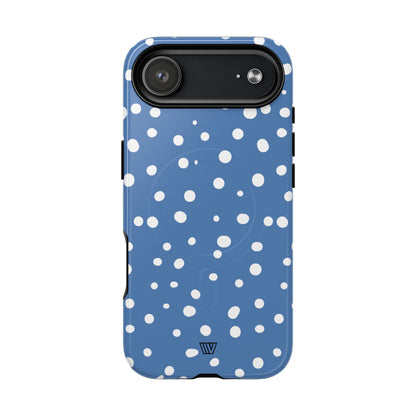 Dusty Blue Dots MagSafe Tough iPhone Case – iPhone 17 Air, Glossy