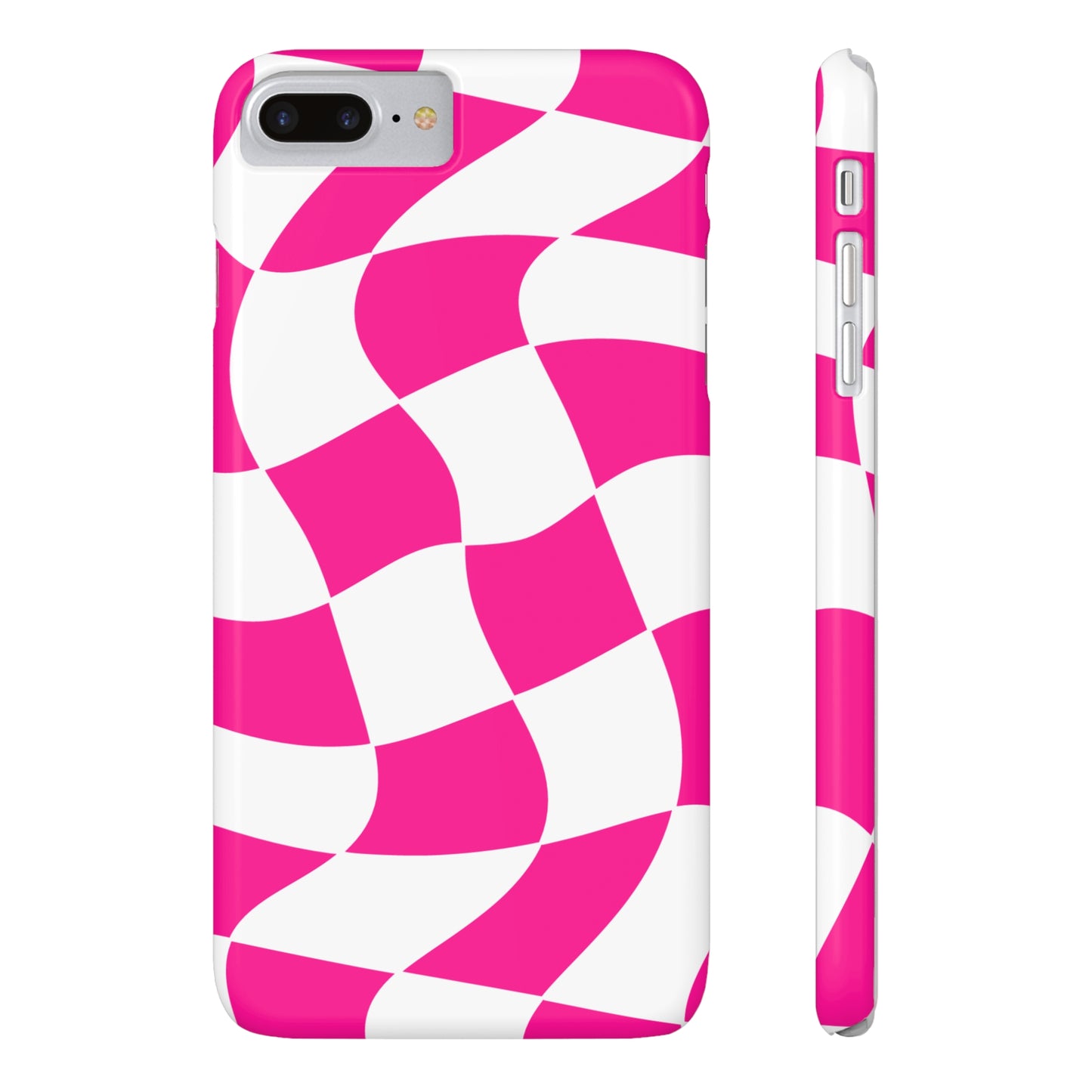 HOT PINK WAVY  | Slim iPhone Case - Trovvve