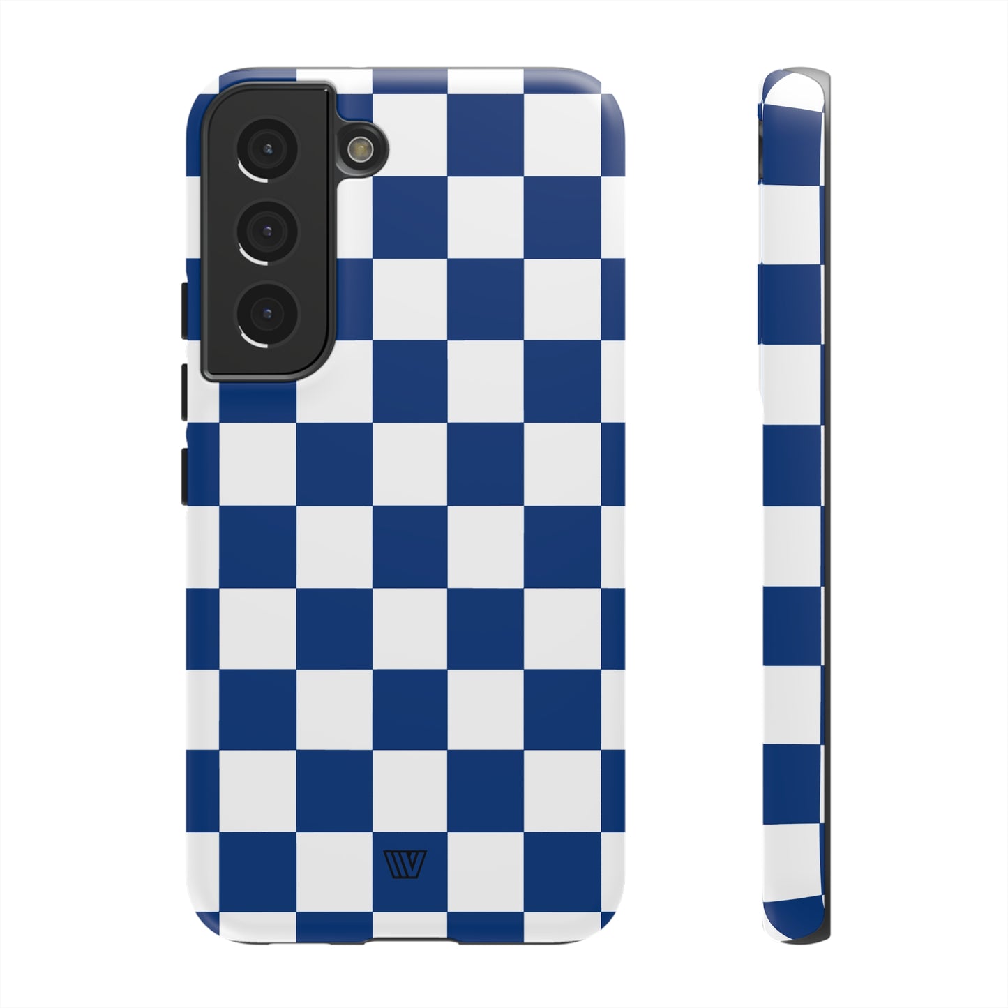 BLUE WHITE CHECKERBOARD | Tough Phone Case - Trovvve