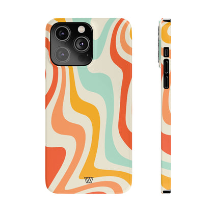 RETRO GROOVY SWIRLS | Slim iPhone Case - Trovvve