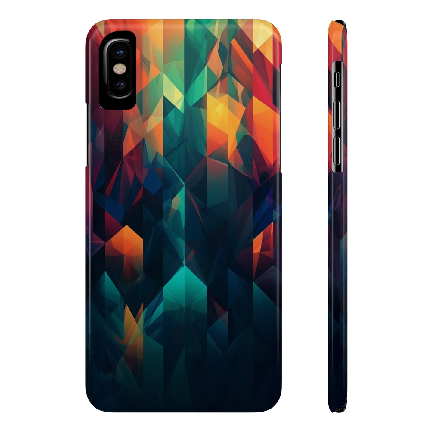 COLORFUL ABSTRACT GEOMETRY | Slim iPhone Case - Trovvve