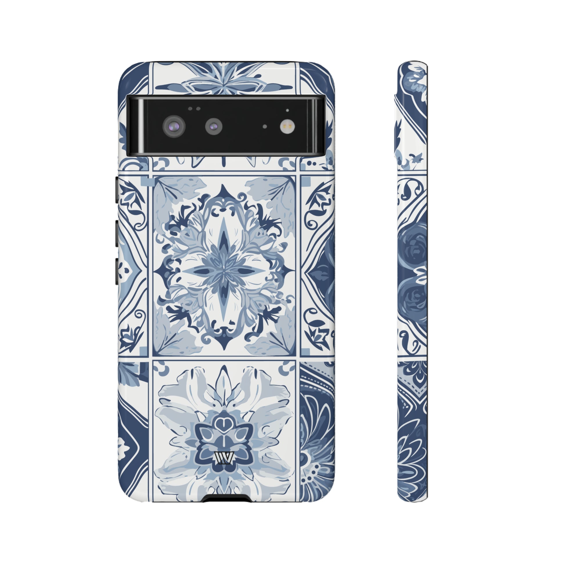 BLUE WHITE TILE | Tough Phone Case - Trovvve