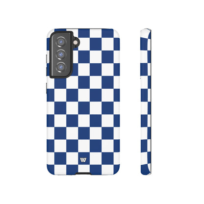 BLUE WHITE CHECKERBOARD | Tough Phone Case