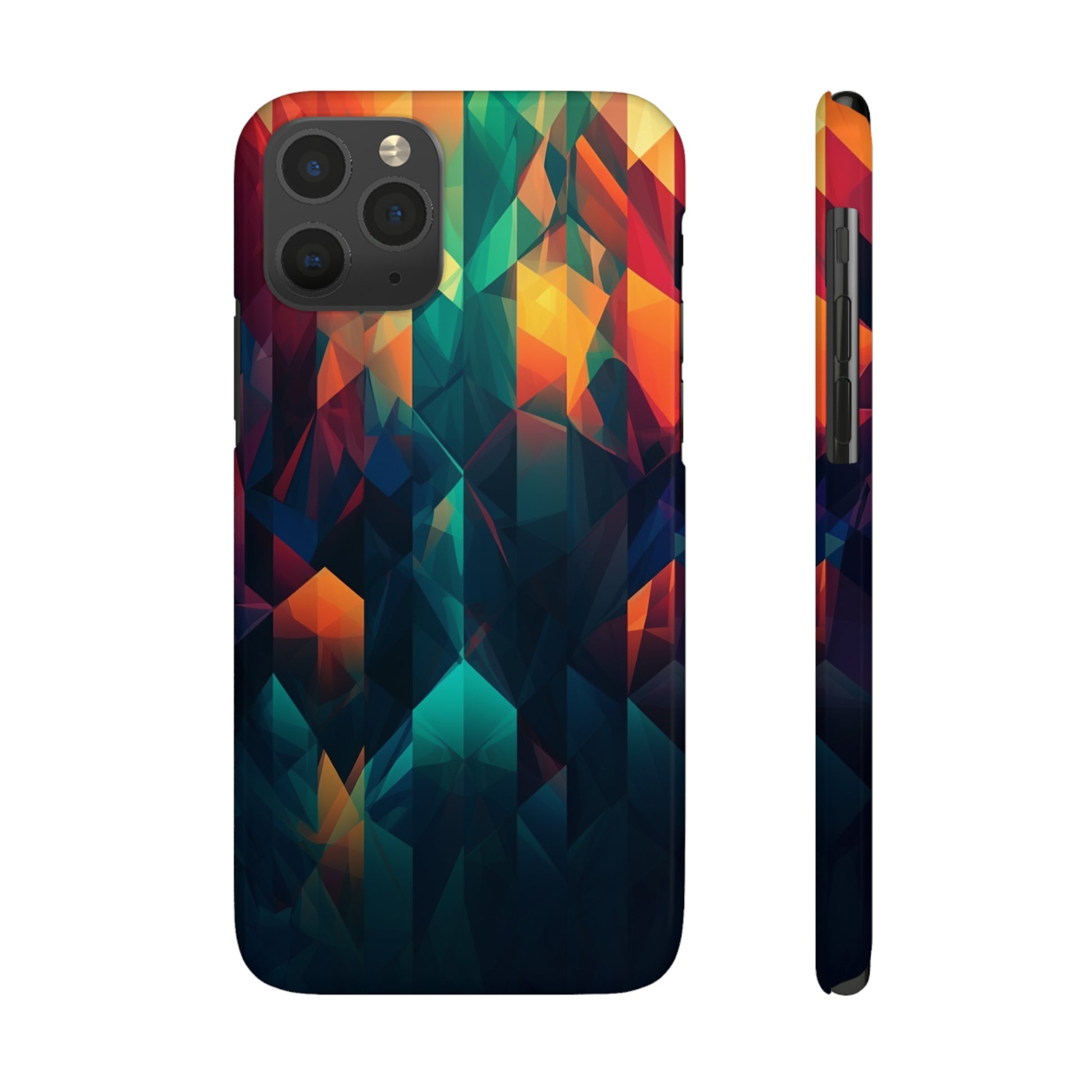 COLORFUL ABSTRACT GEOMETRY | Slim iPhone Case - Trovvve