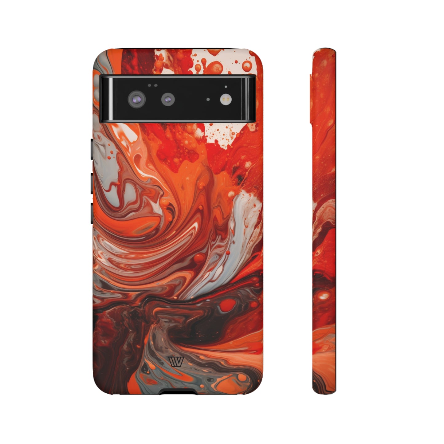 WHITE FIRE PAINT SWIRL | Tough Phone Case - Trovvve