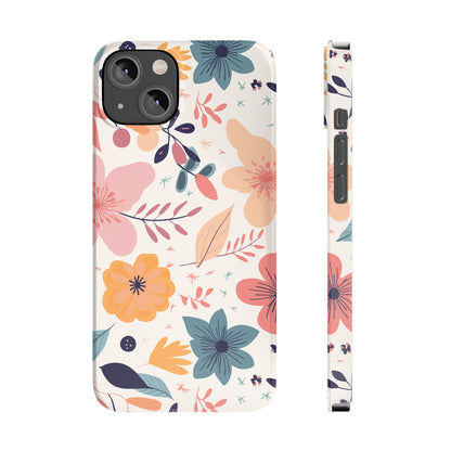 CUTE SUMMER FLOWER PATTERN | Slim iPhone Case - Trovvve