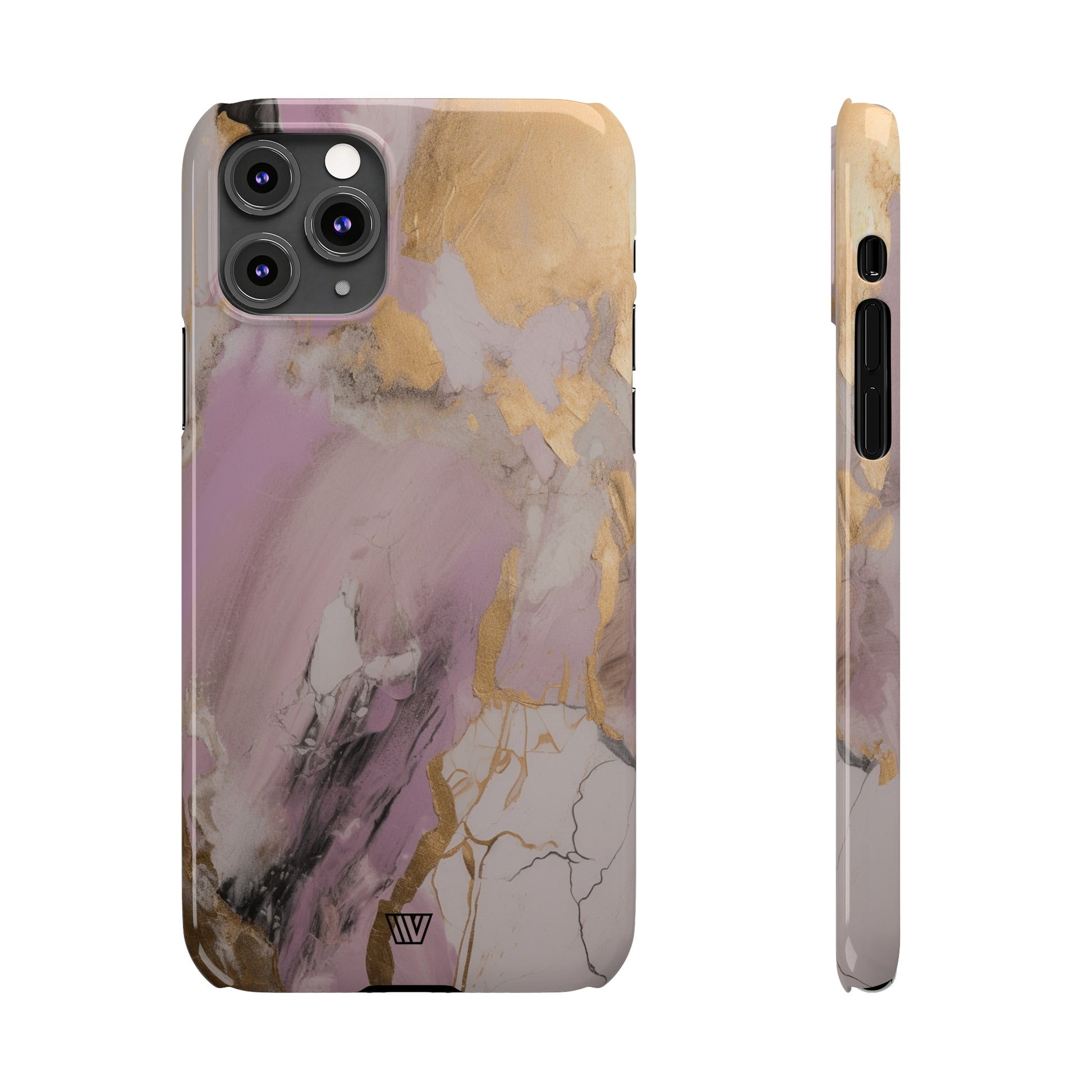 GOLD PINK ABSTRACT PAINTING | Slim iPhone Case - Trovvve