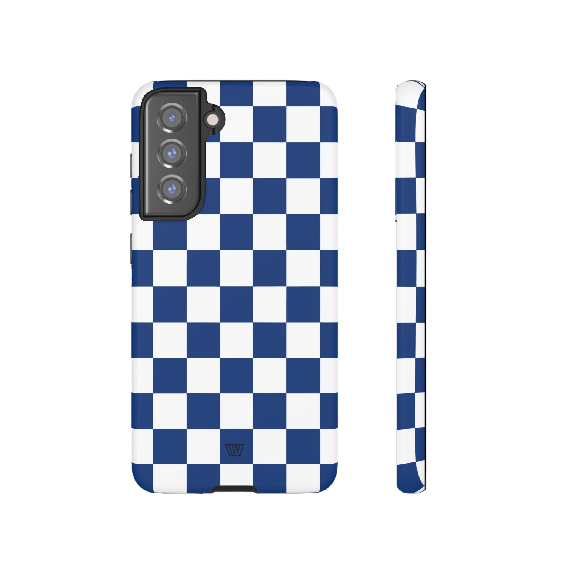 BLUE WHITE CHECKERBOARD | Tough Phone Case - Trovvve