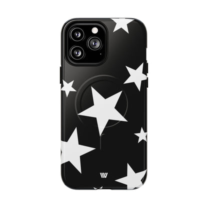 JET BLACK BOLD STARS | MagSafe Tough iPhone Case