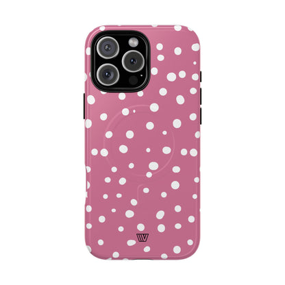 BLUSH RED DOTS | MagSafe Tough iPhone Case