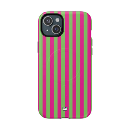 Watermelon Stripe MagSafe Tough iPhone Case – iPhone 15 Plus, Matte