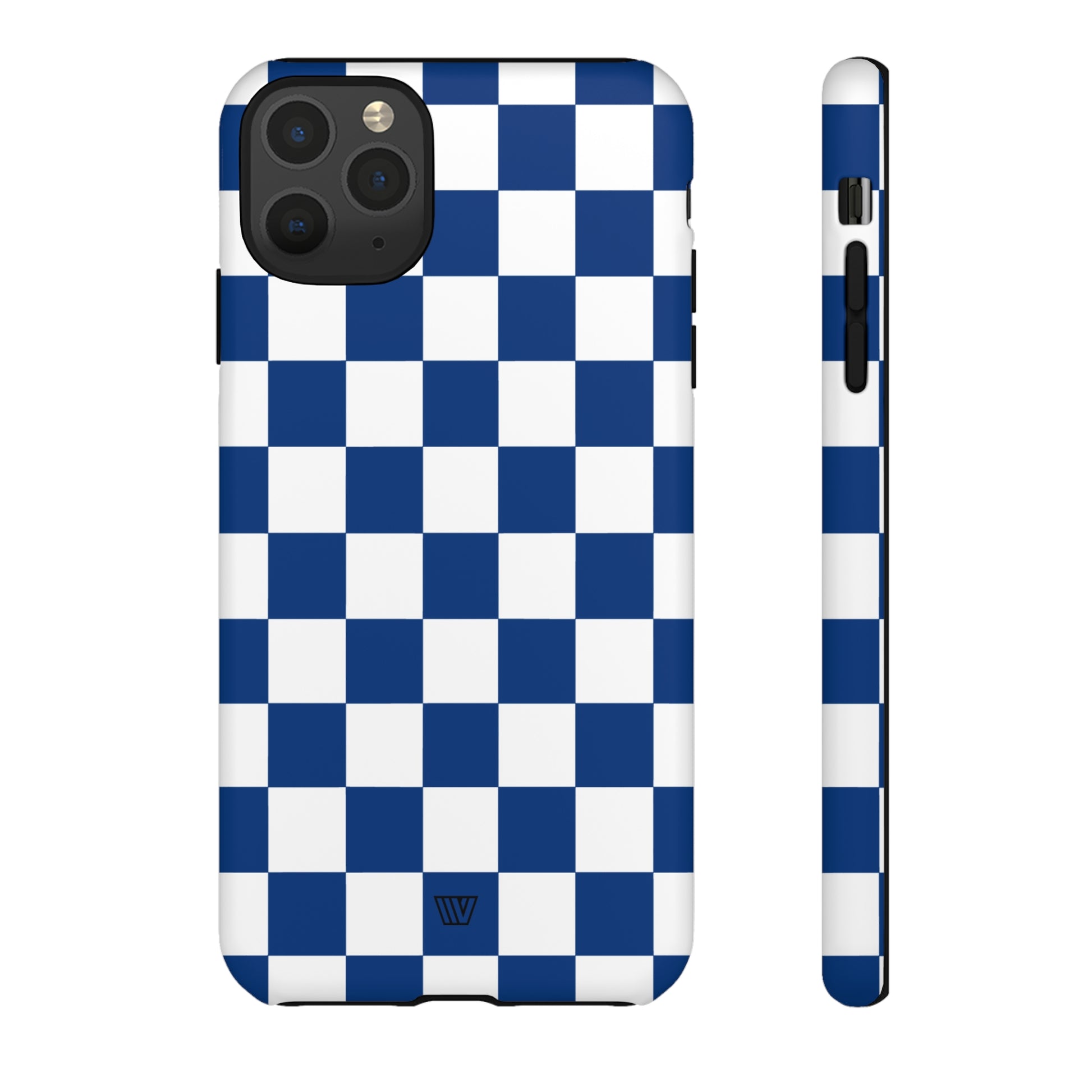 BLUE WHITE CHECKERBOARD | Tough Phone Case - Trovvve