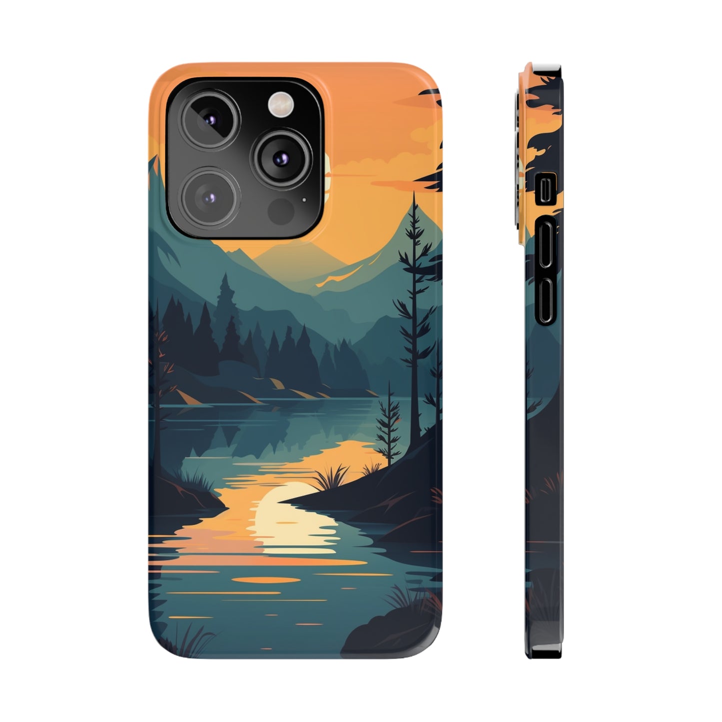 DEEP MOUNTAIN SUNSET | Slim iPhone Case - Trovvve