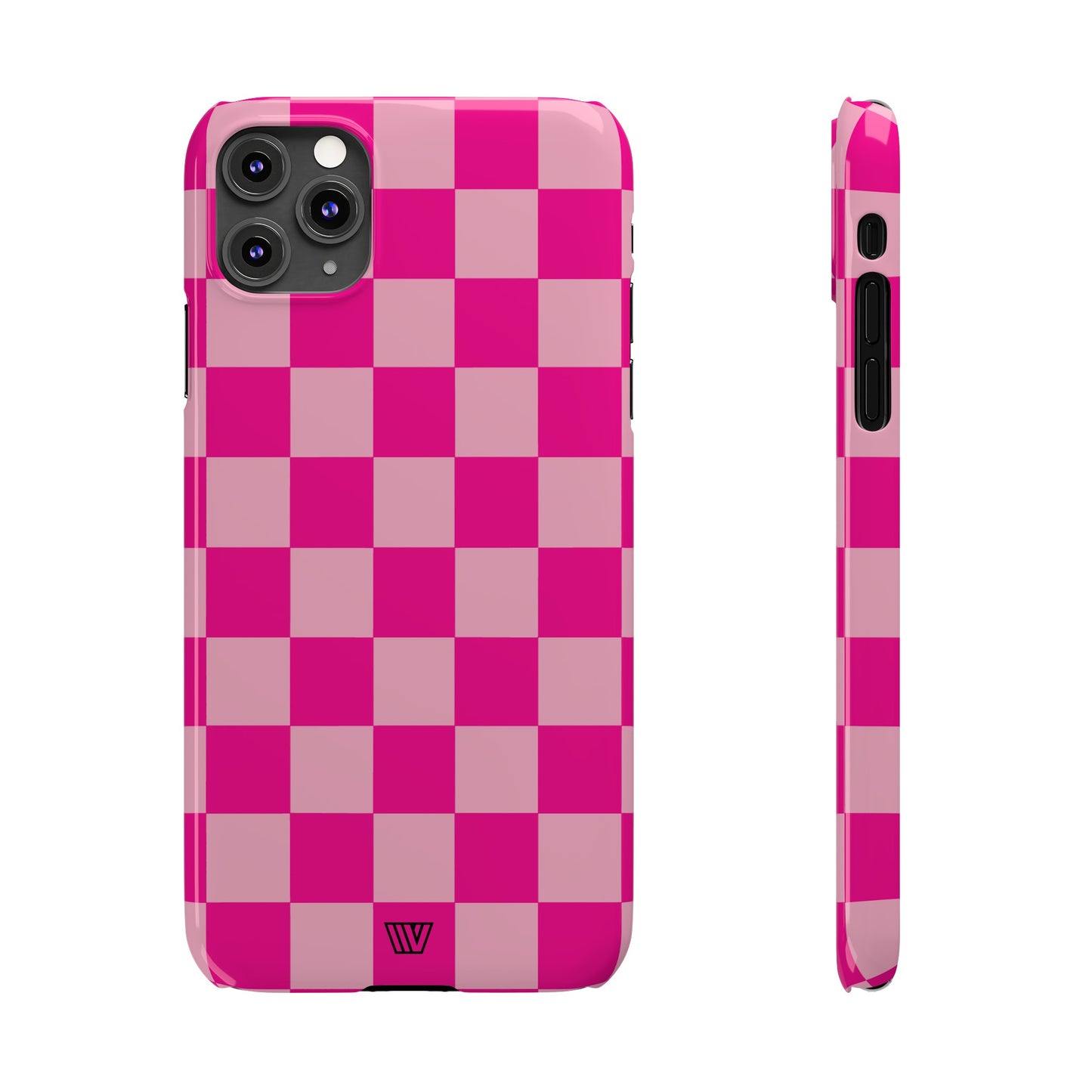 HOT PINK CHECKERBOARD | Slim iPhone Case