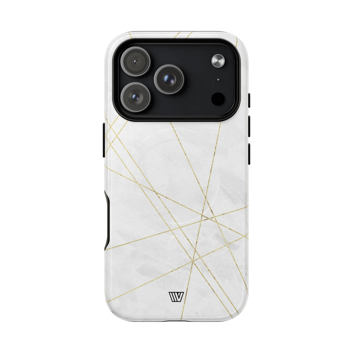 Gold Lines MagSafe Tough iPhone Case – iPhone 17 Pro, Glossy