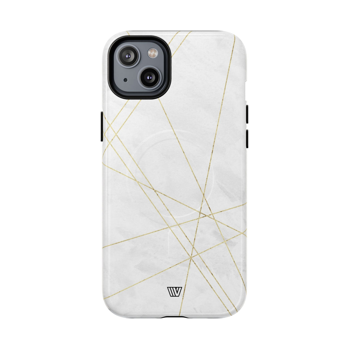 Gold Lines MagSafe Tough iPhone Case – iPhone 14 Plus, Glossy