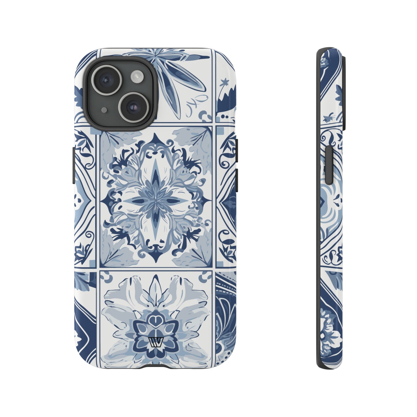 BLUE WHITE TILE | Tough Phone Case - Trovvve