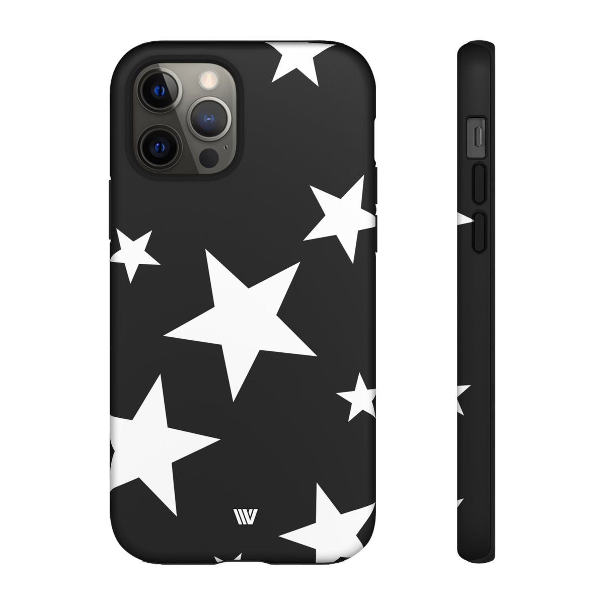 JET BLACK BOLD STARS | Tough Phone Case