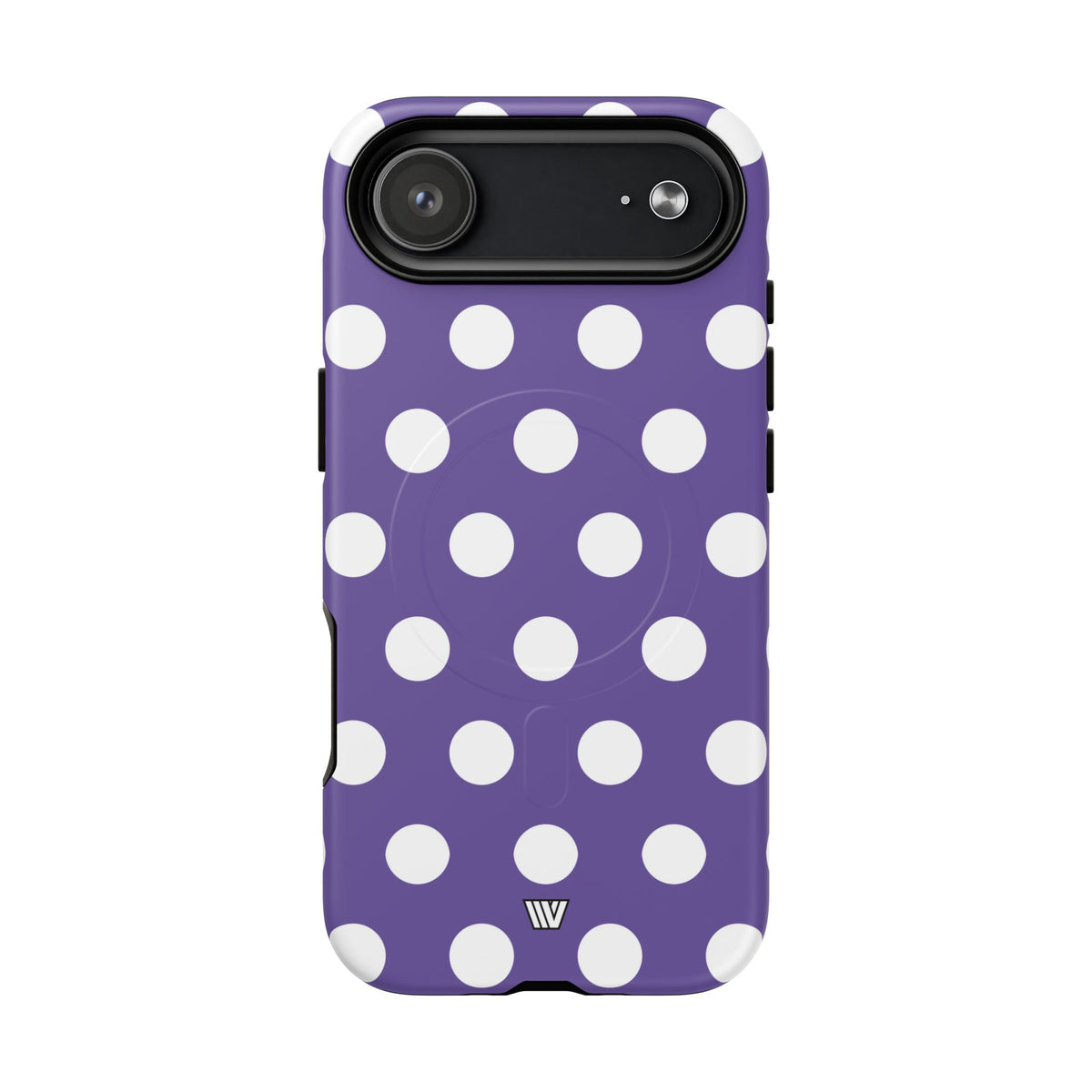 Purple Polka Dots MagSafe Tough iPhone Case – iPhone 17 Air, Matte