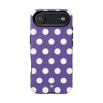Purple Polka Dots MagSafe Tough iPhone Case – iPhone 17 Air, Matte