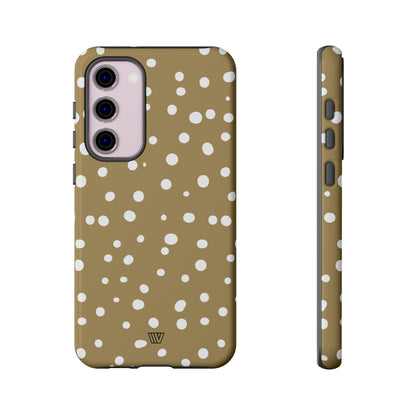 DARK BEIGE DOTS | Tough Phone Case - Trovvve