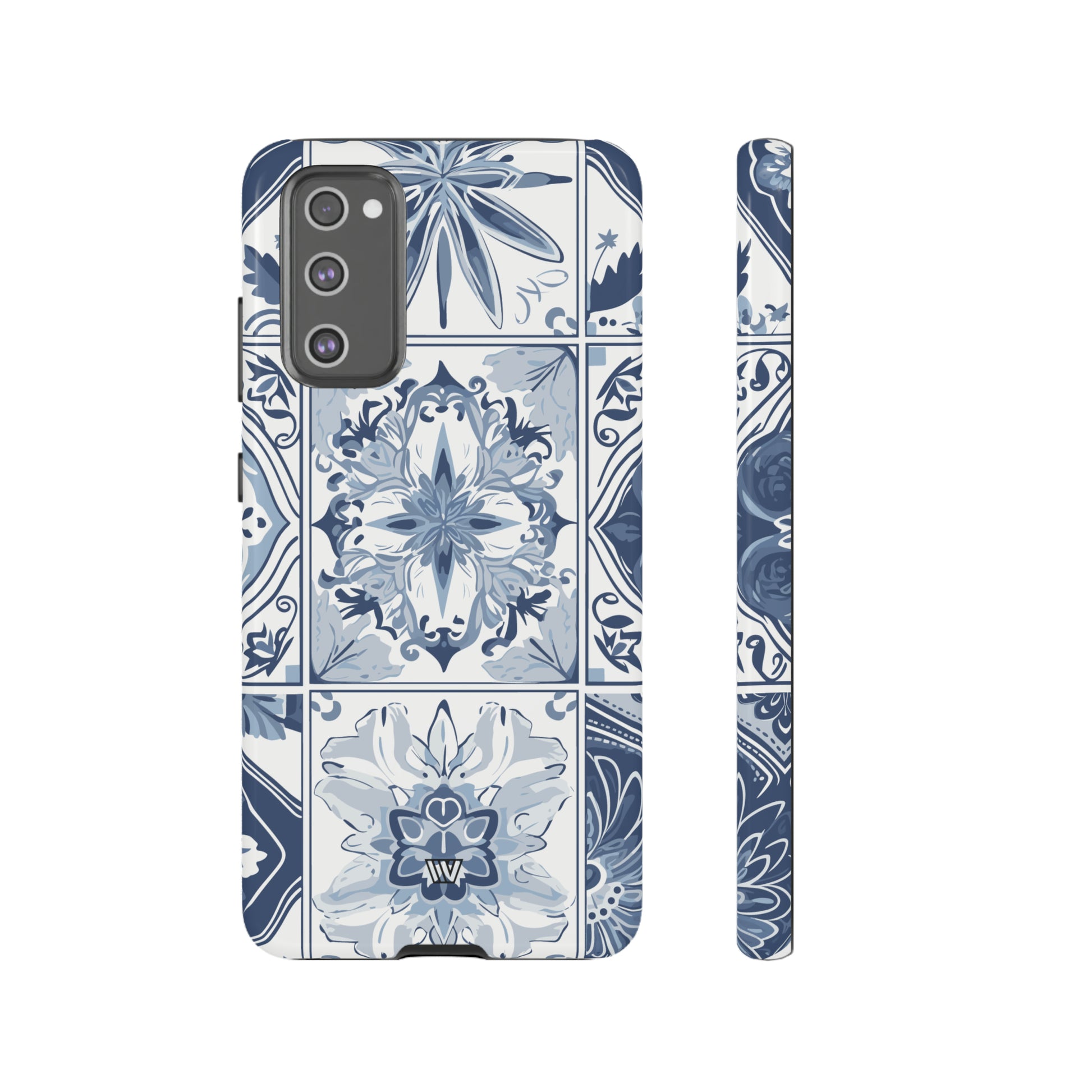 BLUE WHITE TILE | Tough Phone Case - Trovvve