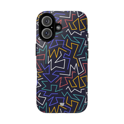 Zigzag Night MagSafe Tough iPhone Case – iPhone 16, Glossy